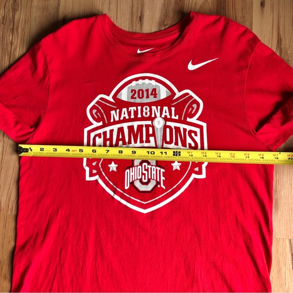 NIKE Ohio State Buckeyes Shirt 2014 National Champions Medium Red Men’s Unisex - Picture 6 of 15